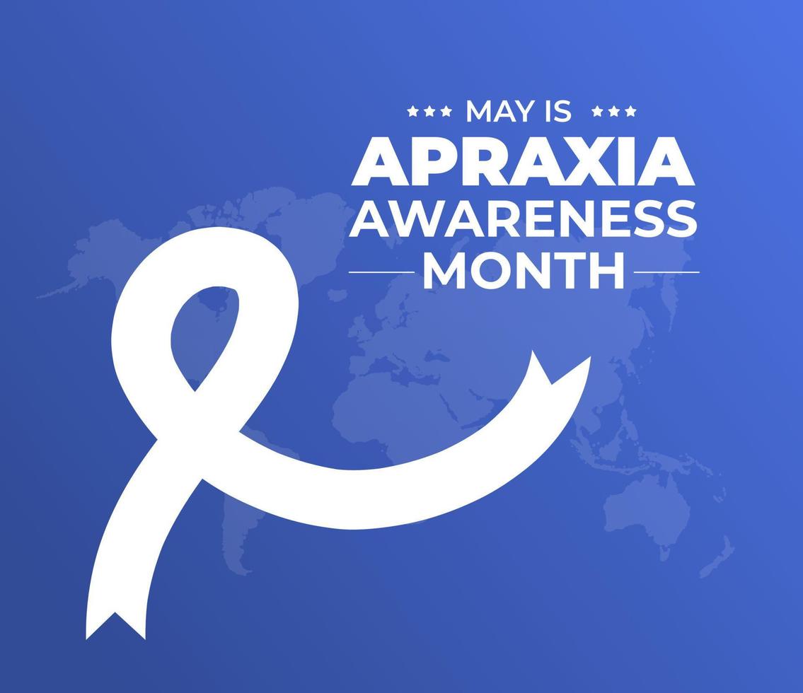 Apraxia Awareness Month background or banner design template celebrate in may vector