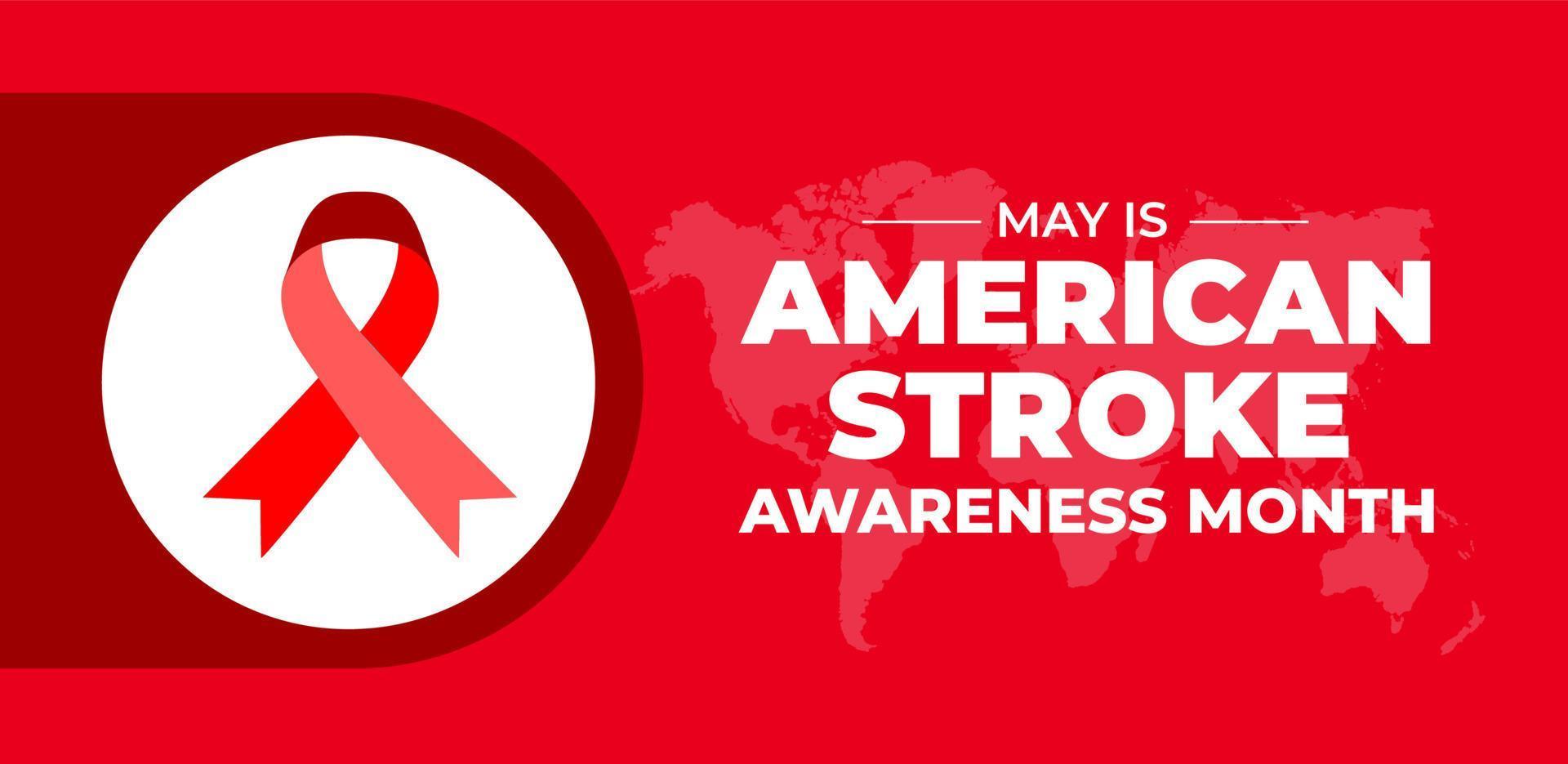 American Stroke Awareness Month background or banner design template celebrate in may vector