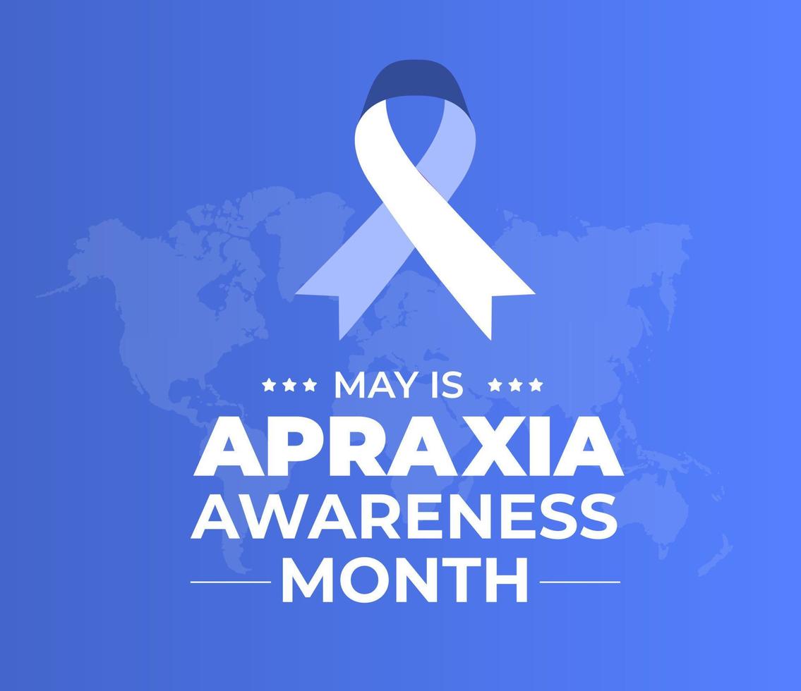 Apraxia Awareness Month background or banner design template celebrate in may vector