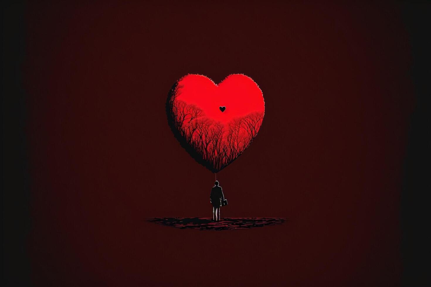 Minimalistic valentines day illustration. . photo