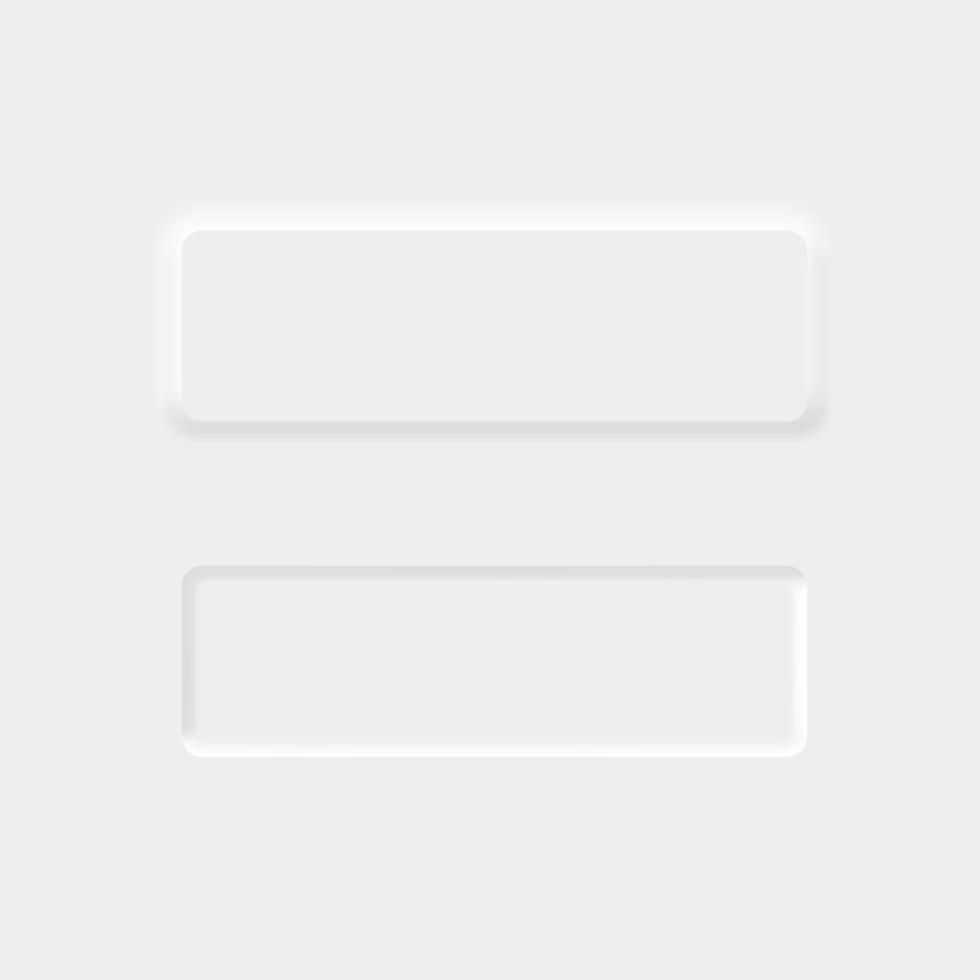 neumorphism style. UI.UX user interface button. Vector illustration.