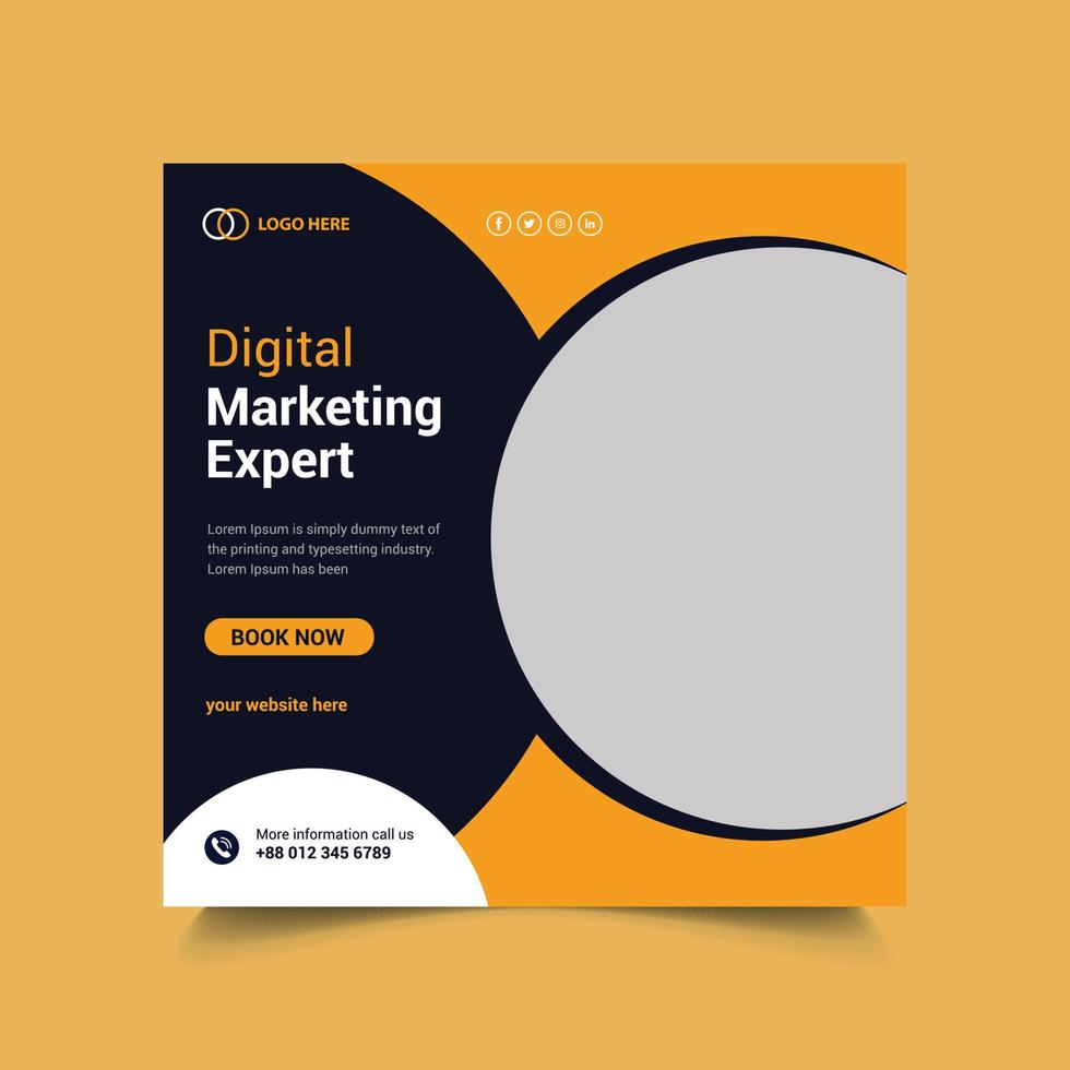 Corporate Social Media Template Design vector