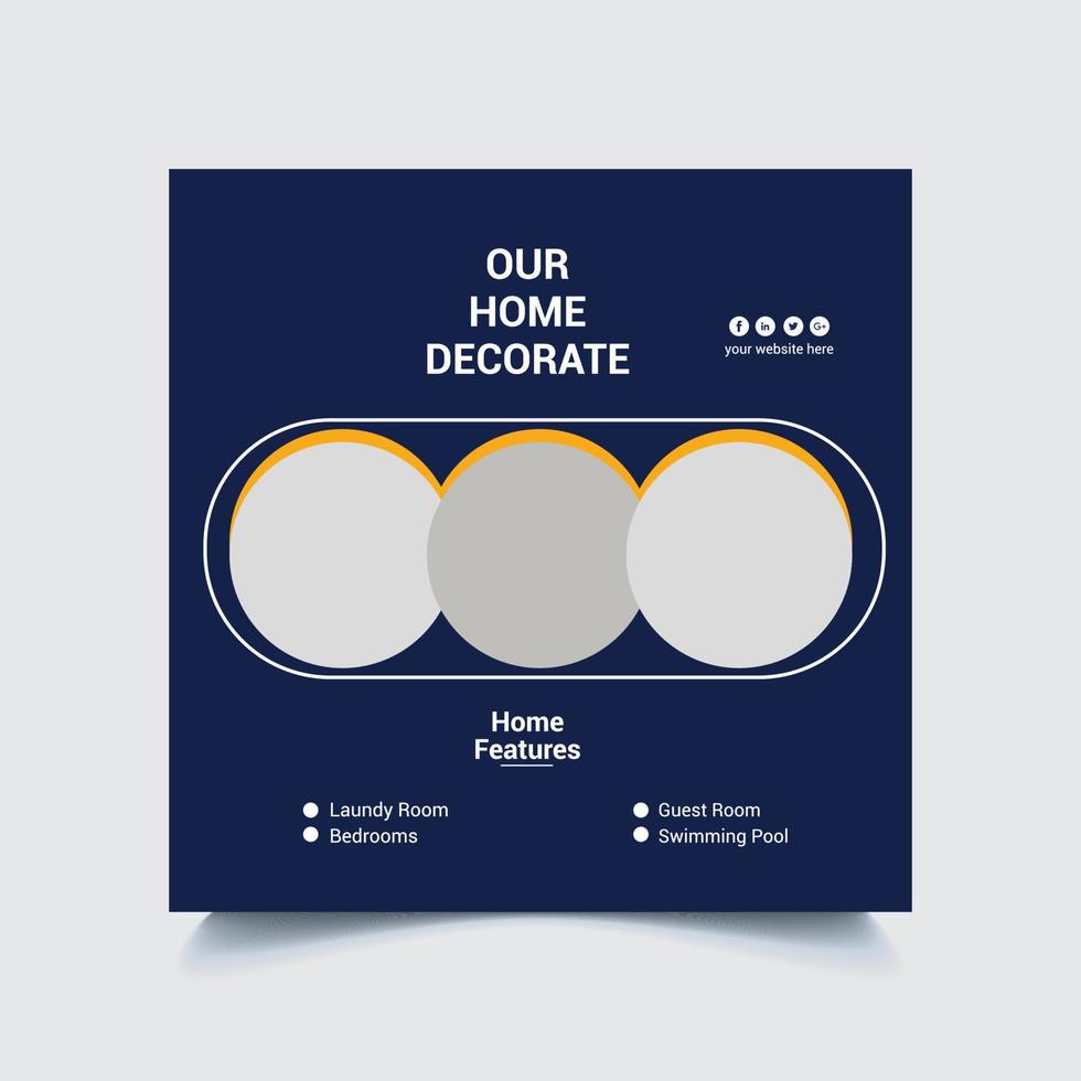 Vector Social Media Modern Home Sale