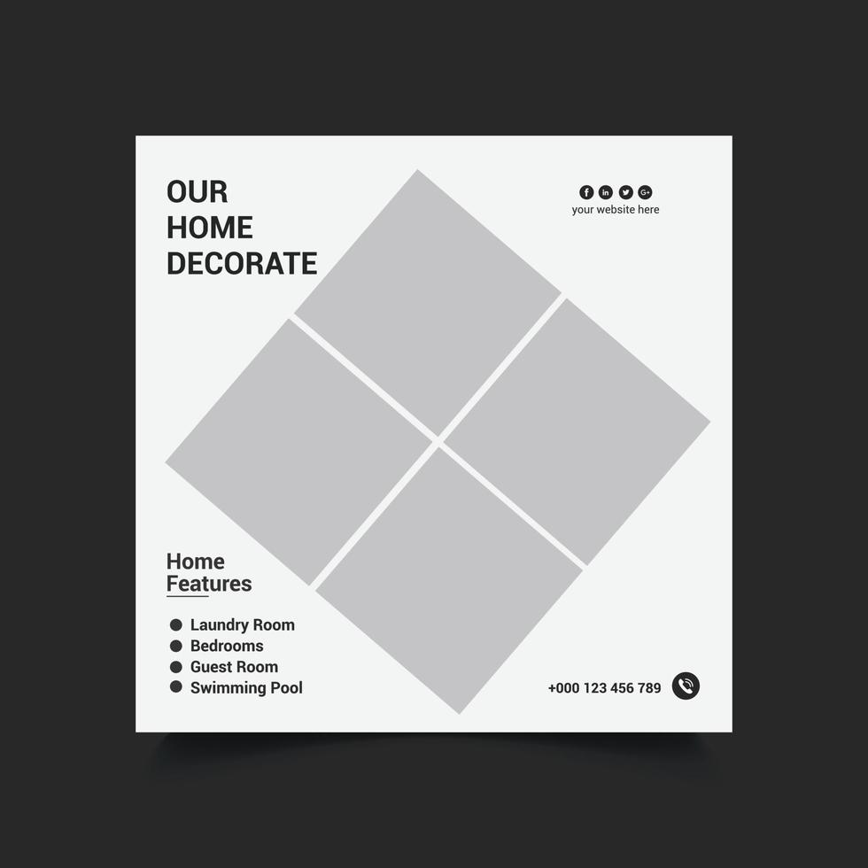 Vector Social Media Modern Home Sale