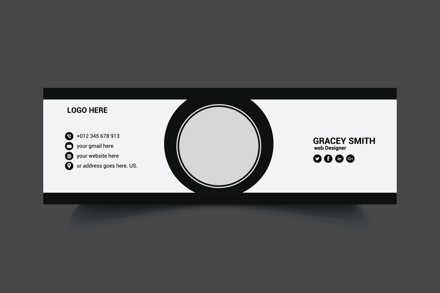 Email Signature Template Design vector