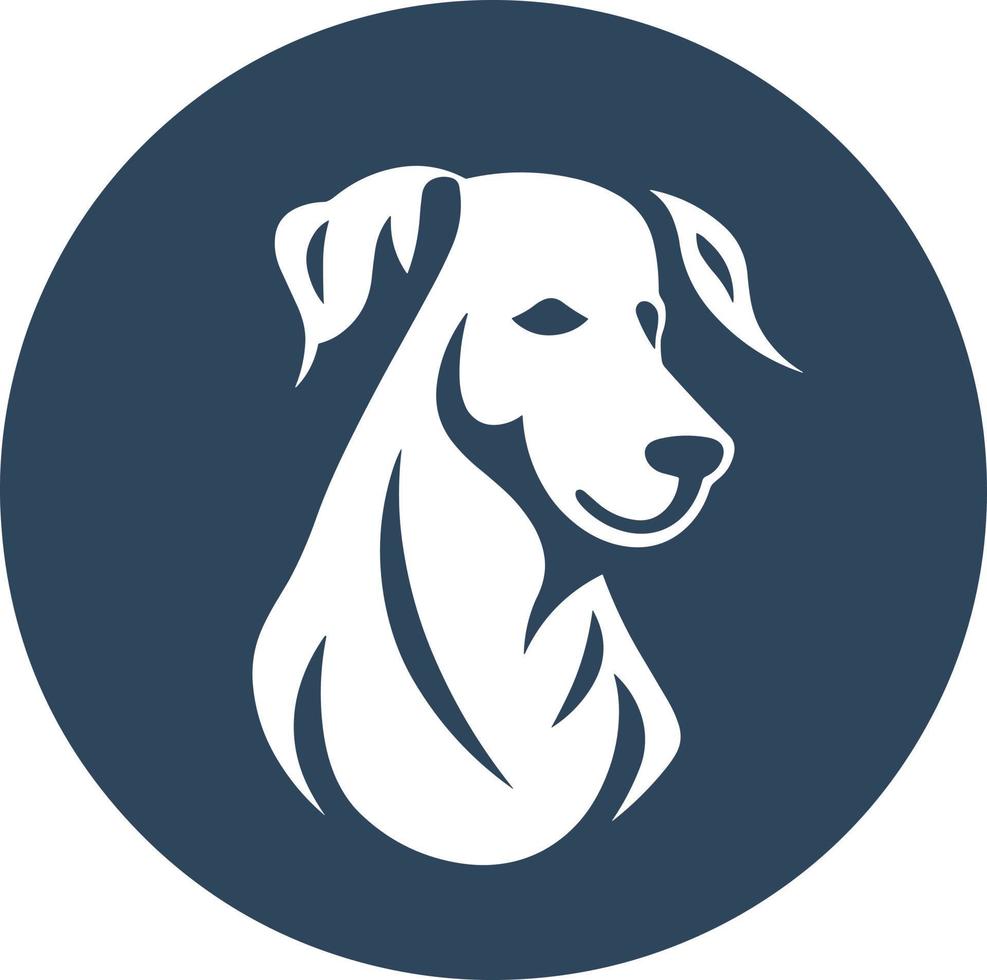 Dog vector icon. Perfect dog vector sticker. Dog shop scalable logo.