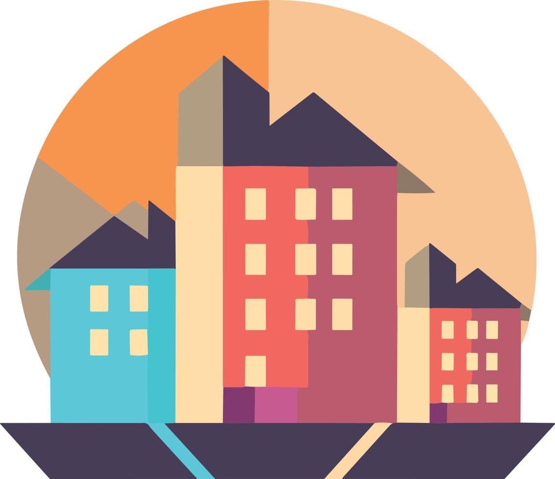 Town vector icon design. City scalable icon.