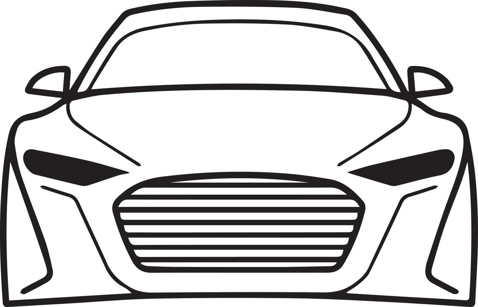 Race car vector. Logo of sport car. Outlined vector. vector