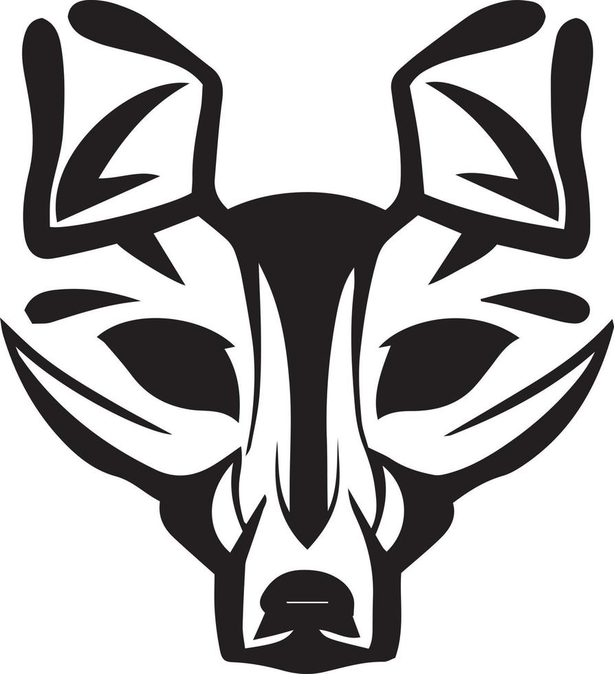 Wolf head tattoo. Beautiful wolf face vector icon.