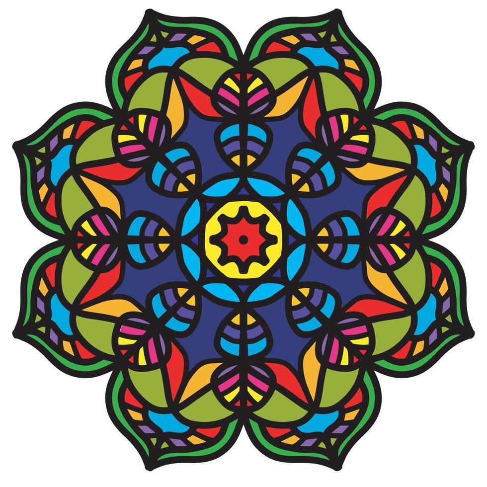 resumen floral ornamento pared pintada mandala modelo vector