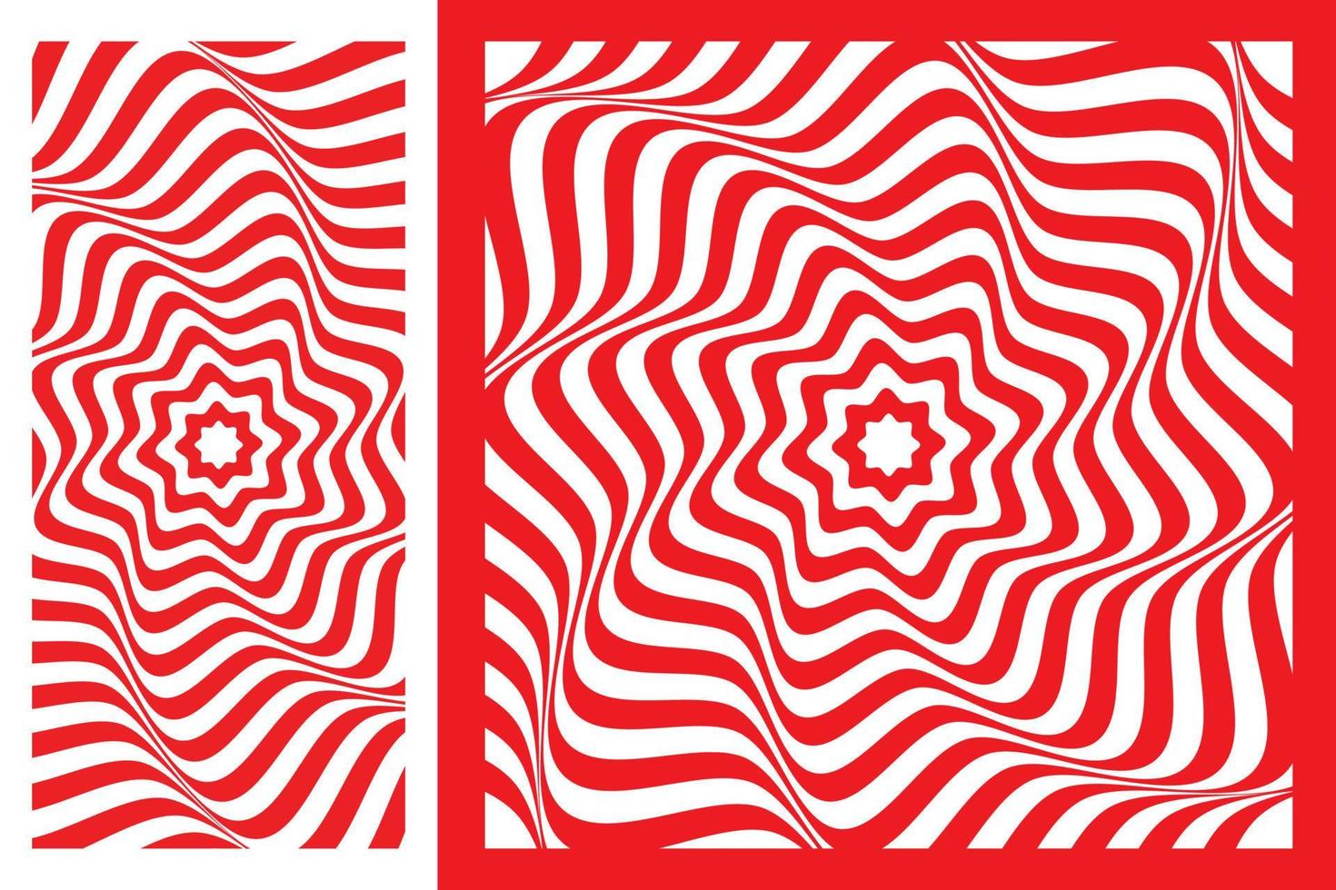 The combination of red and white forms a wave pattern like a flag in the wind. vector