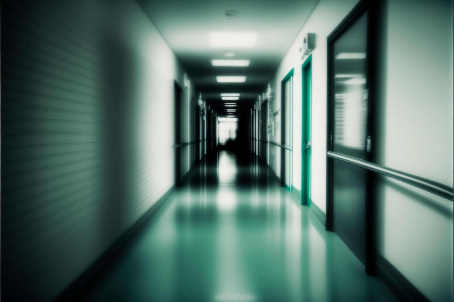 image background of corridor in hospital or clini. photo