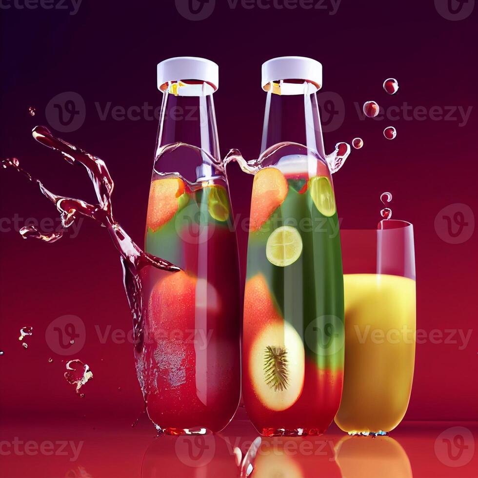 abstract fruit juice advertisement fruits. photo