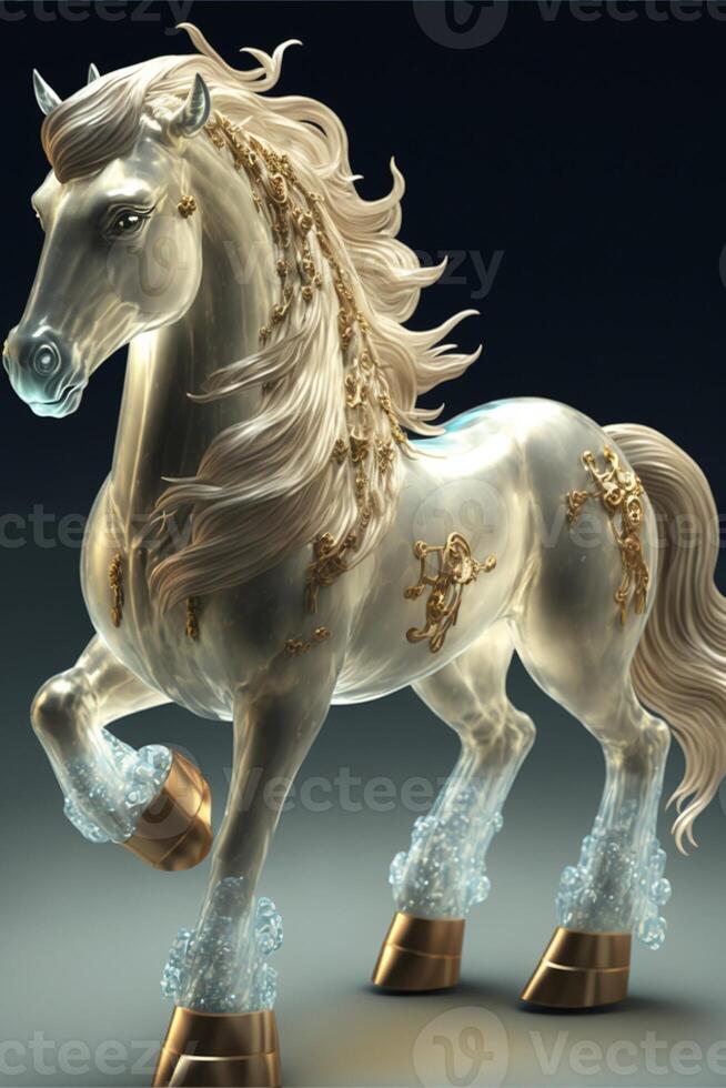volver a girar el súper maravilloso y linda chino zodíaco caballo. generativo ai. foto