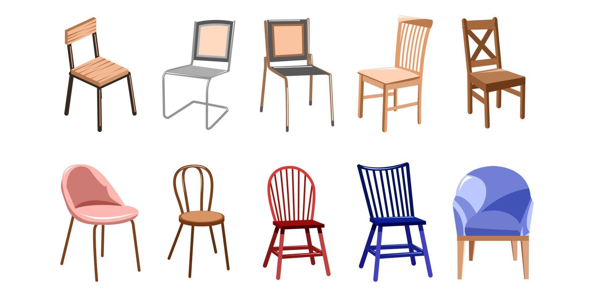chair vector set collection graphic clipart design 22759885 Vector Art ...