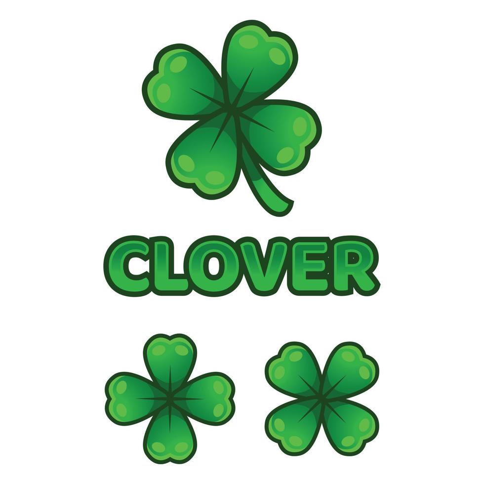 Modern vector flat design simple minimalist logo template of 4 leaf clover shamrock vector for brand, emblem, label, badge. Isolated on white background.