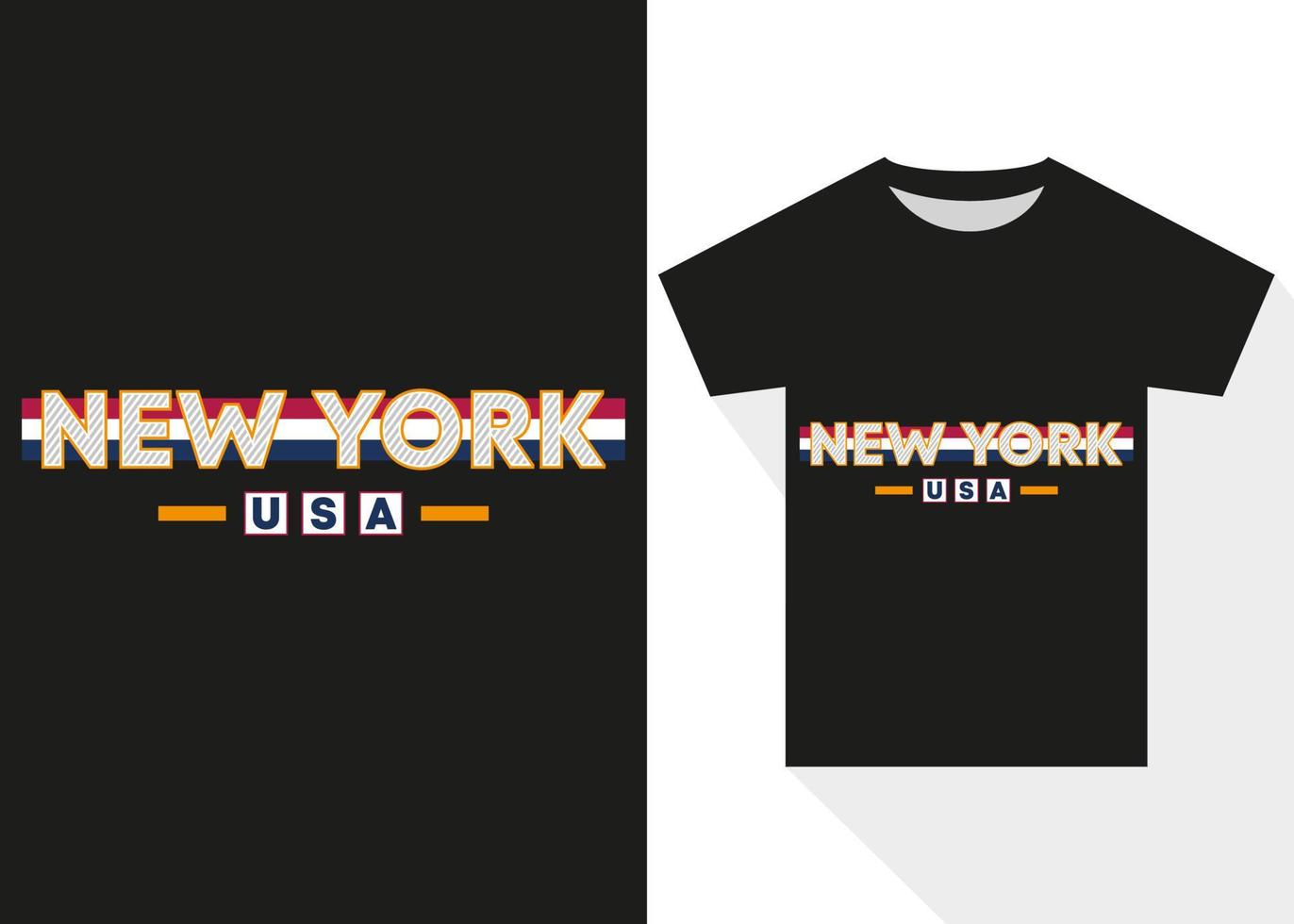 New York USA Typography T-shirt Design. Modern Typography T shirt Design vector