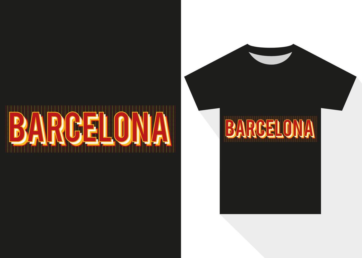 Barcelona Typography T-shirt Design. Unique Typography T shirt design vector