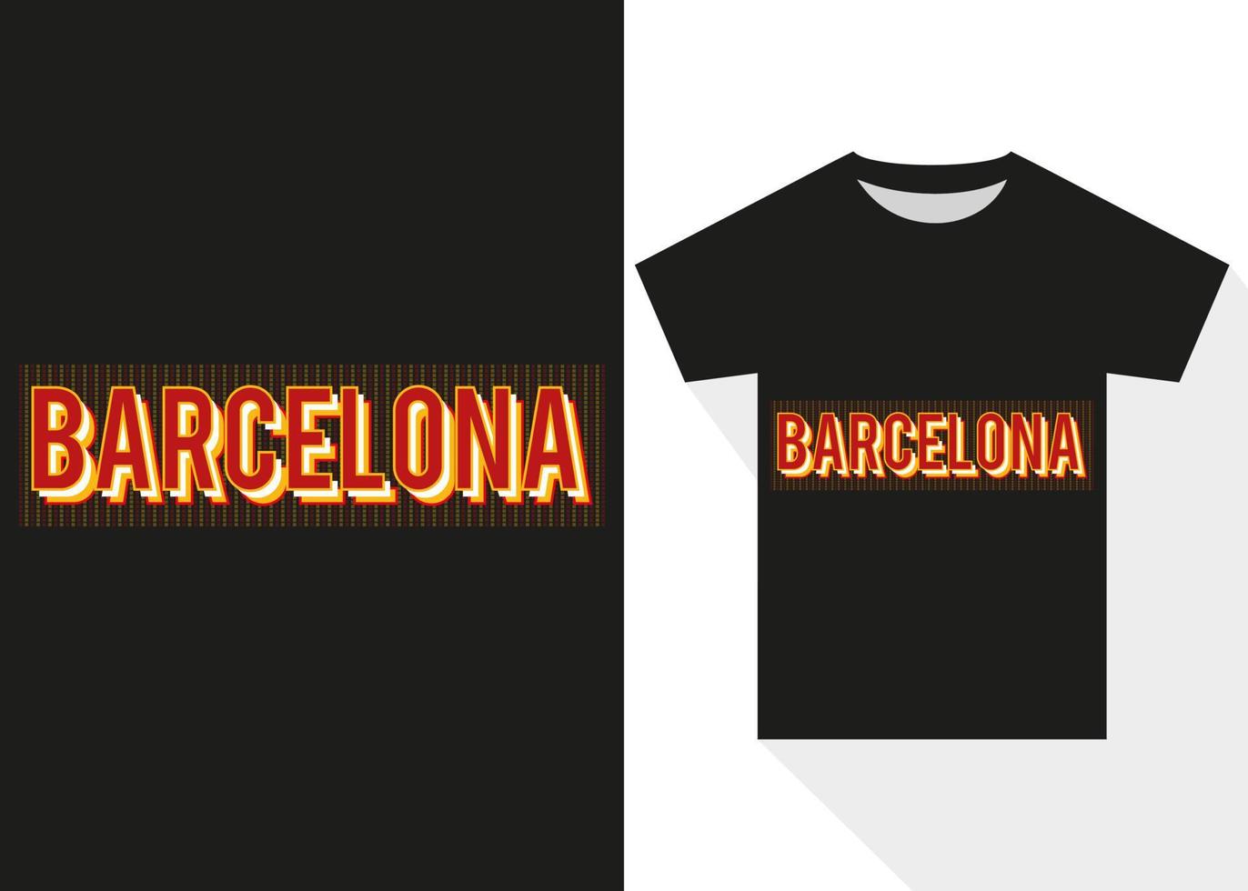 Barcelona tipografía camiseta diseño. único tipografía t camisa diseño vector