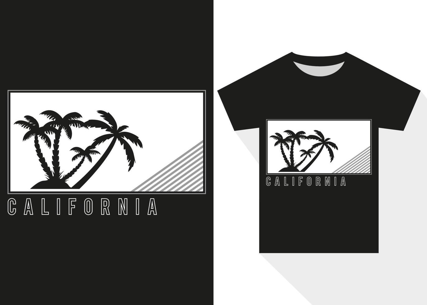 California camiseta diseño vector. moderno tipografía t camisa diseño vector