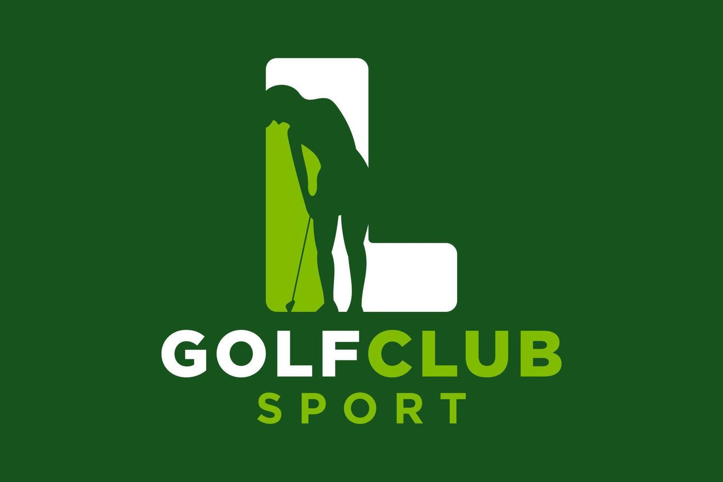 vector iniciales letra l con golf creativo geométrico moderno logo diseño.