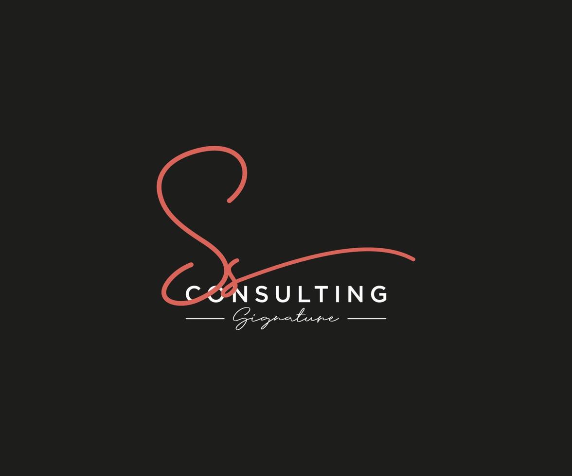 Initial SS signature logo collection template vector. Hand drawn Calligraphy lettering Vector illustration.