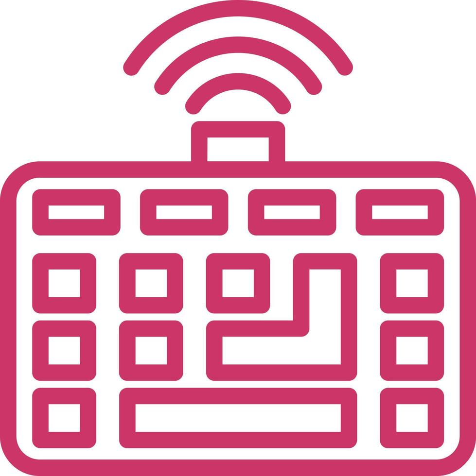 Wireless Keyboard Vector Icon Design