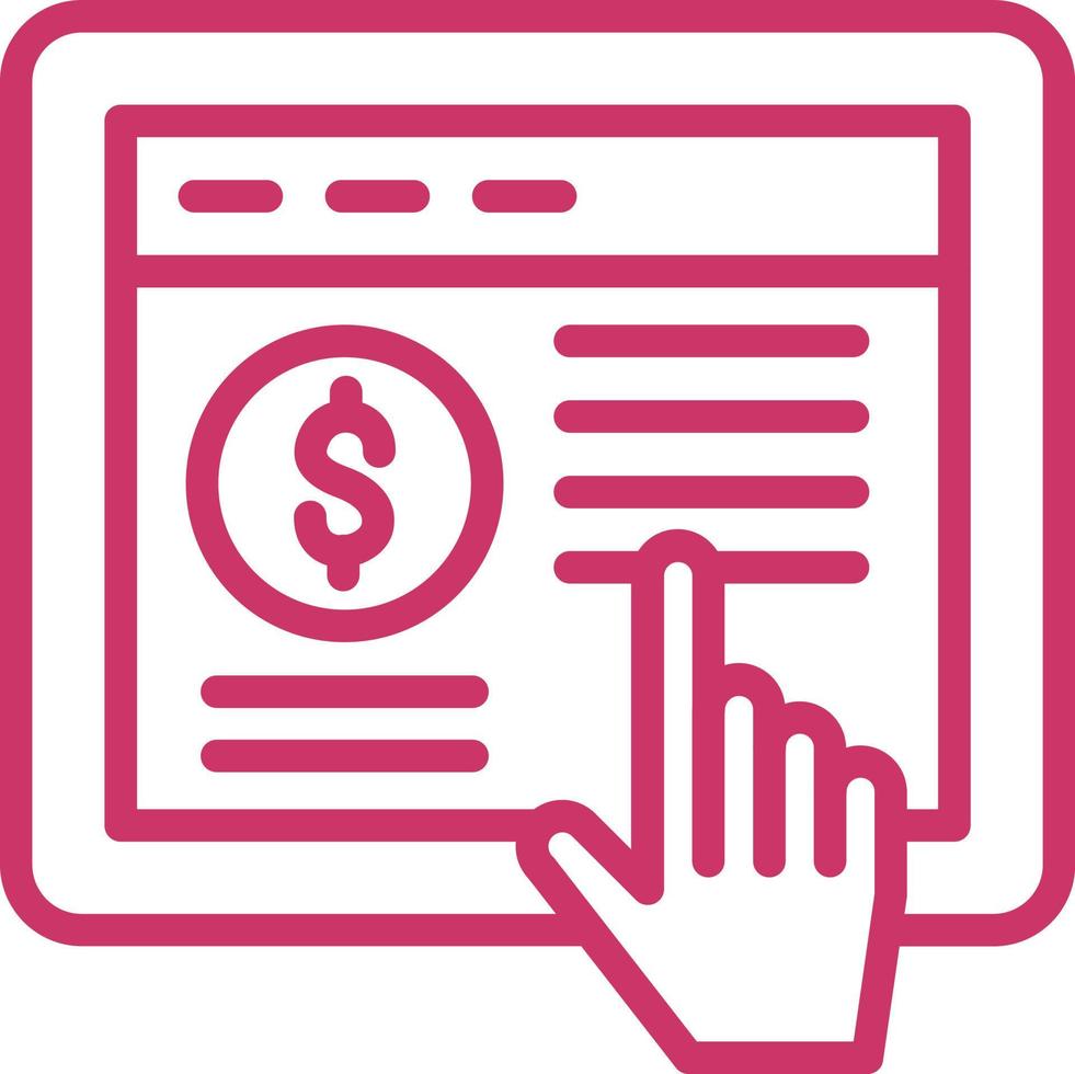Pay Per Click Vector Icon Design