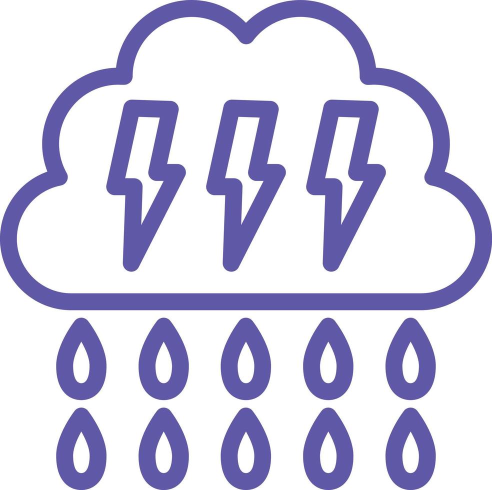 diseño de icono de vector de lluvia fuerte