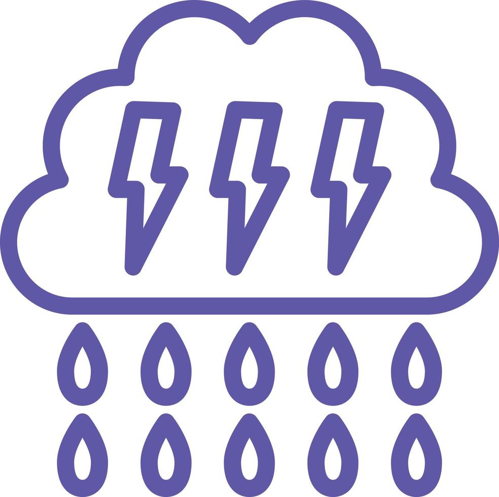 Heavy Rain Vector Icon Design