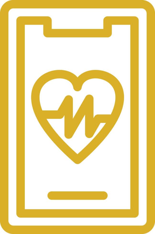 Mobile Heart Rate Vector Icon Design