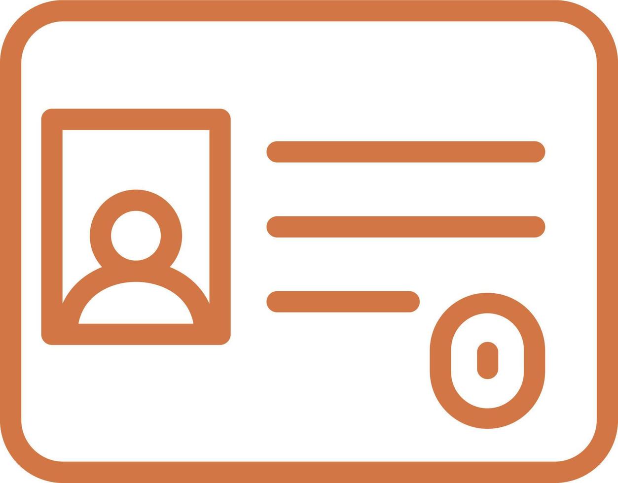 Identification Card Vector Icon Design