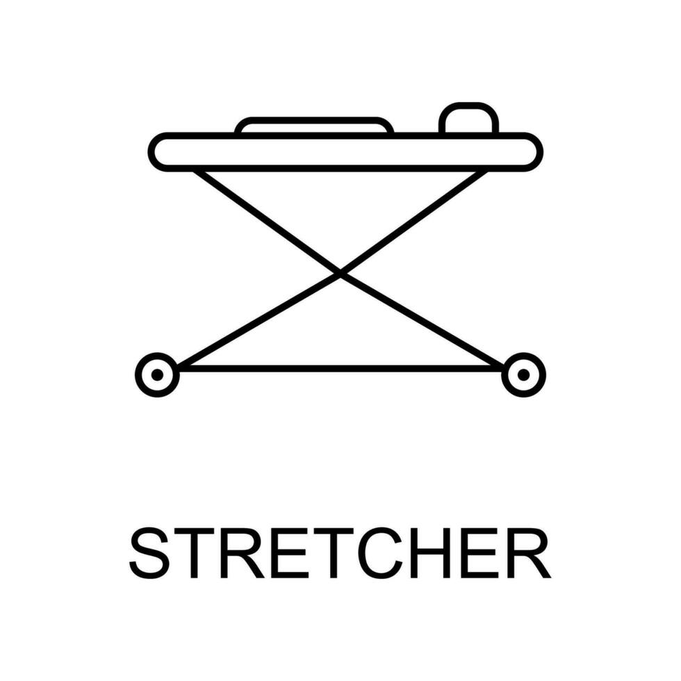 stretcher line vector icon