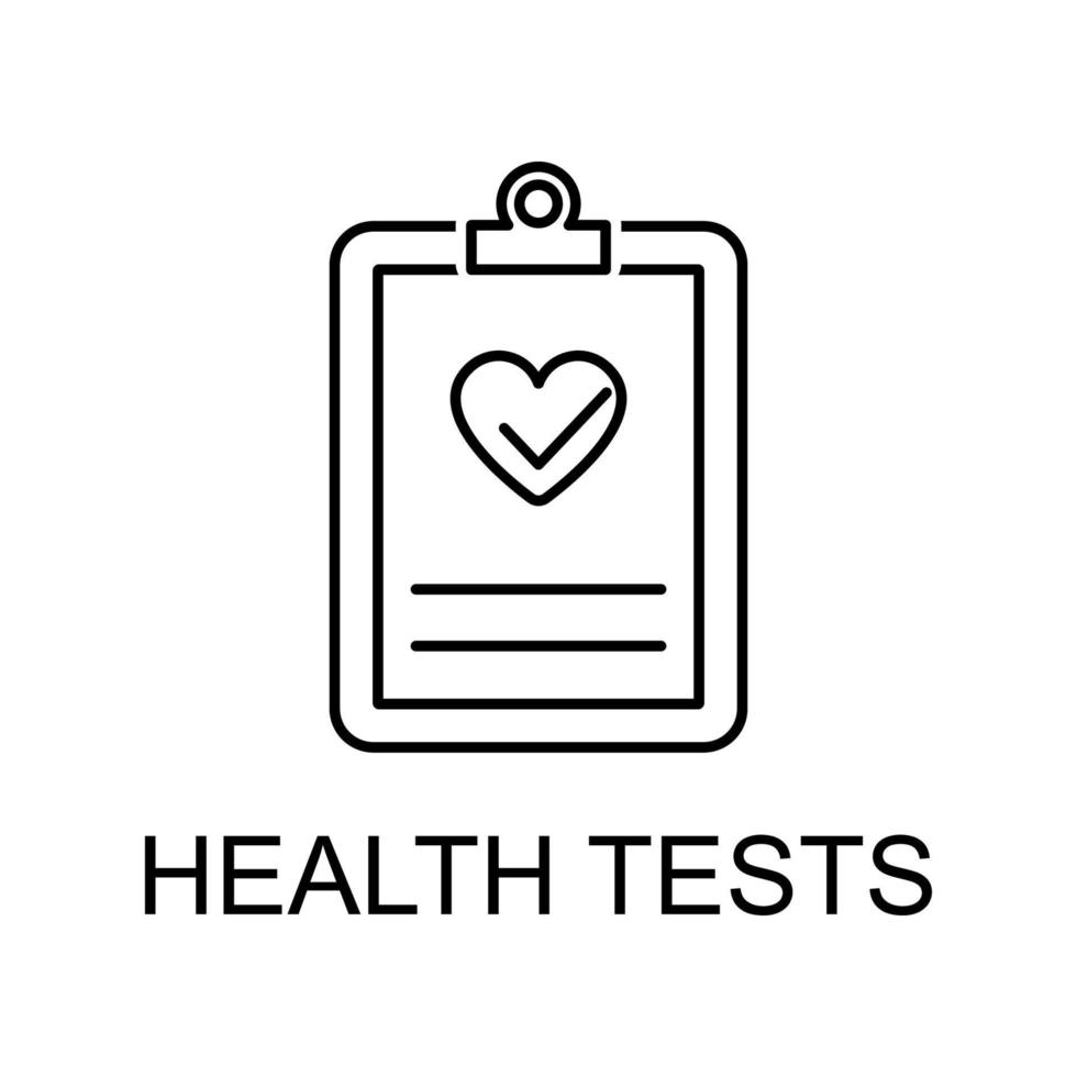 health tests line vector icon
