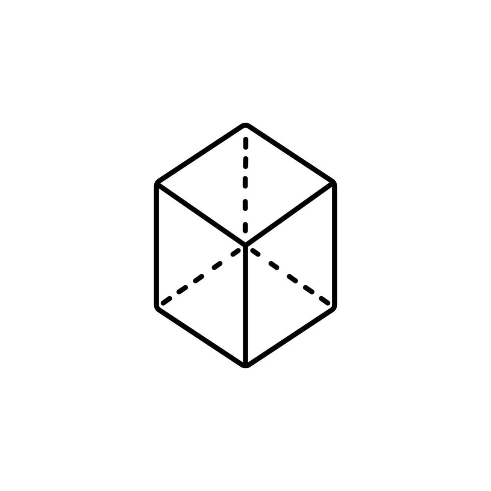 3d cube vector icon