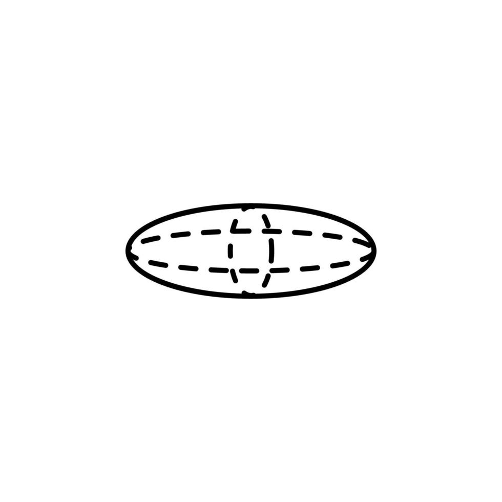 oval with poles vector icon