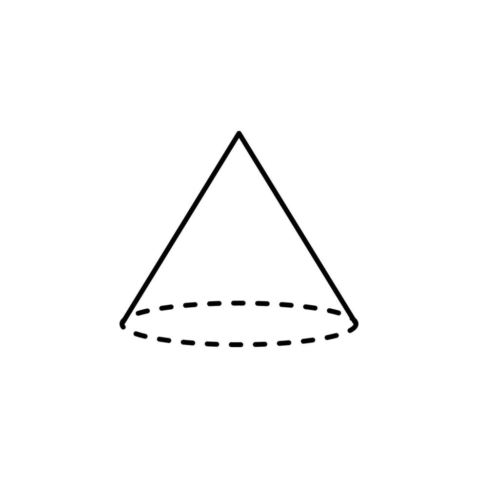 cone with a dotted bottom vector icon