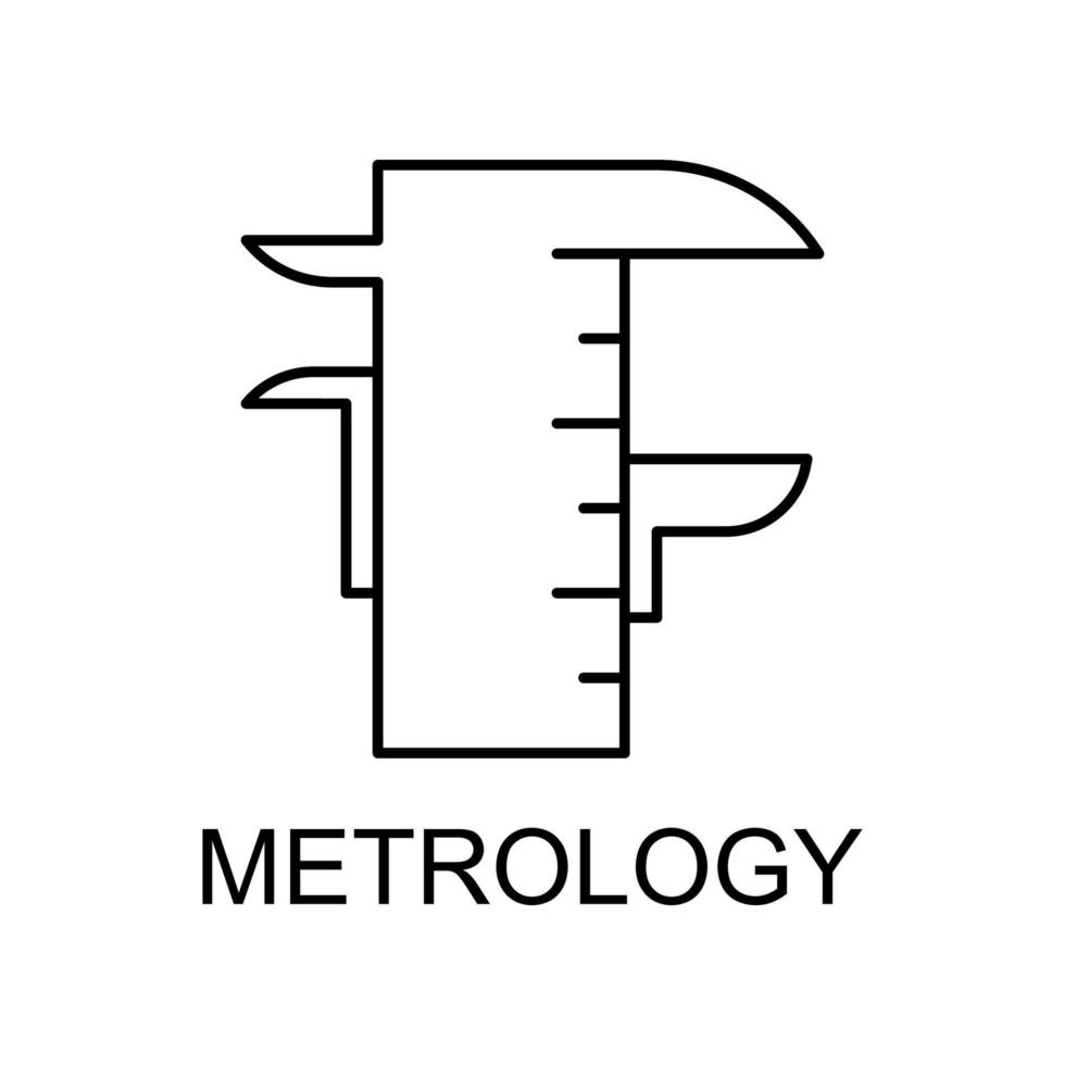 metrology line vector icon