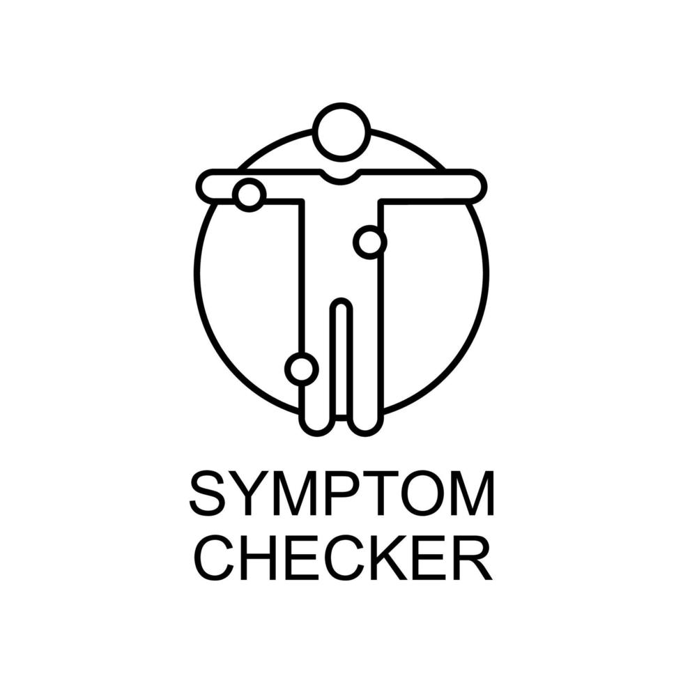 symptom checker line vector icon