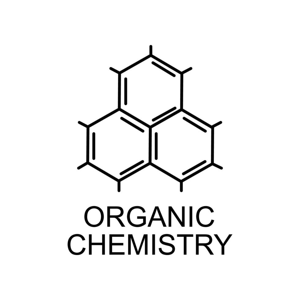 orgánico química línea vector icono