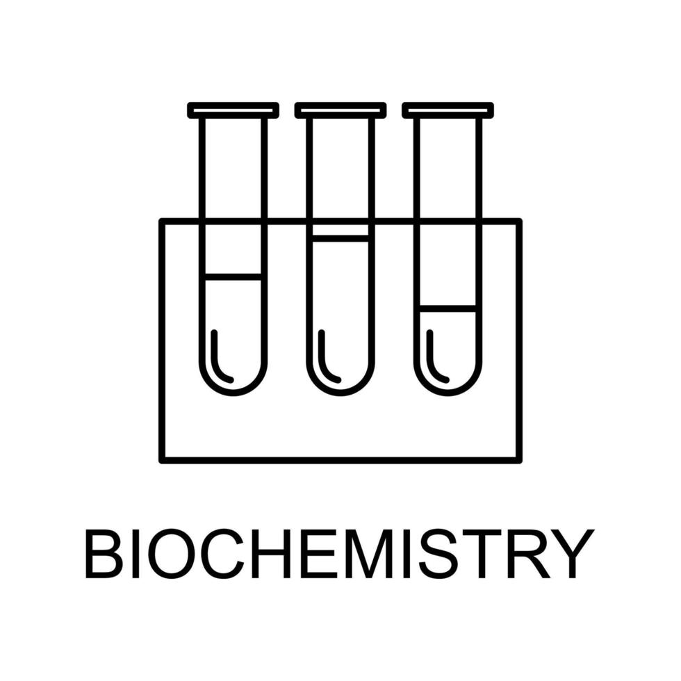 biochemistry line vector icon