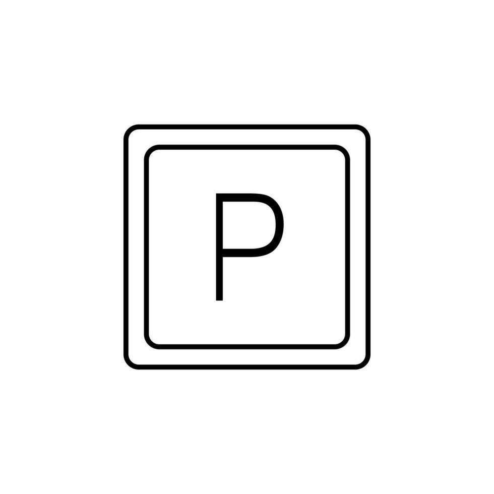 parking sign vector icon