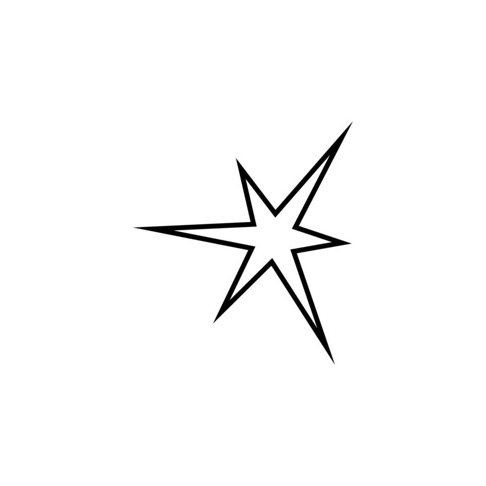 brillante estrella línea vector icono