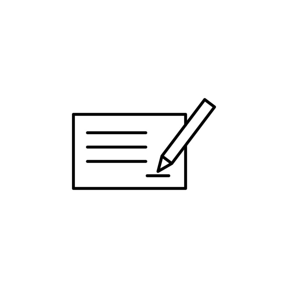 bank check vector icon