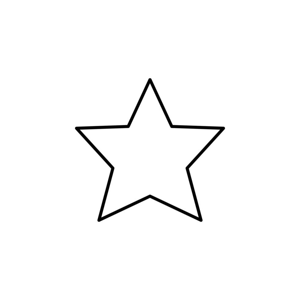 five-pointed star vector icon