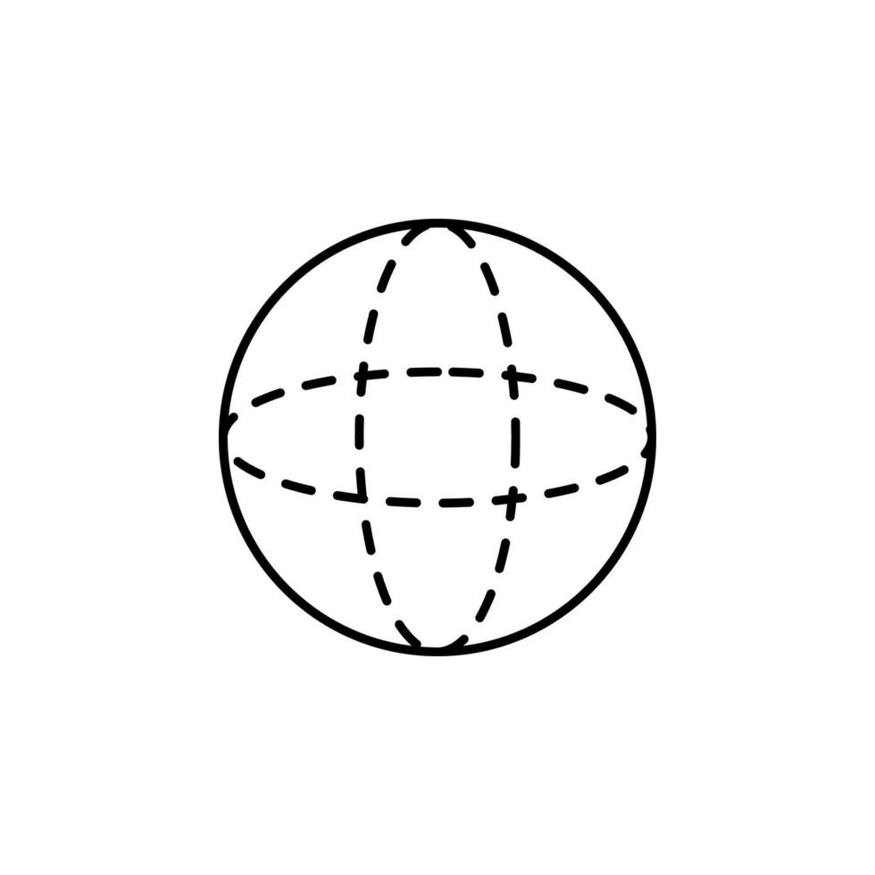 circle with dashed lines vector icon