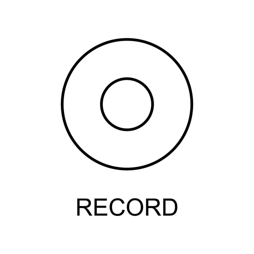 record button vector icon