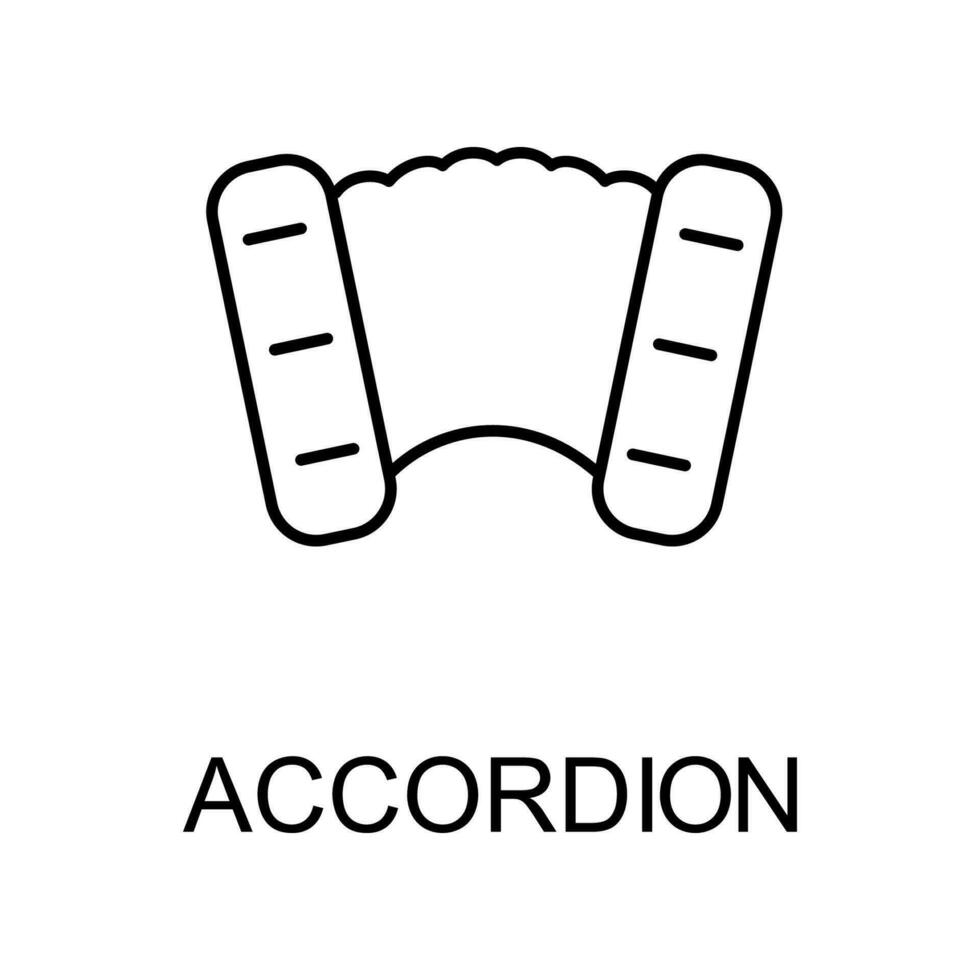 icono de vector de acordeón