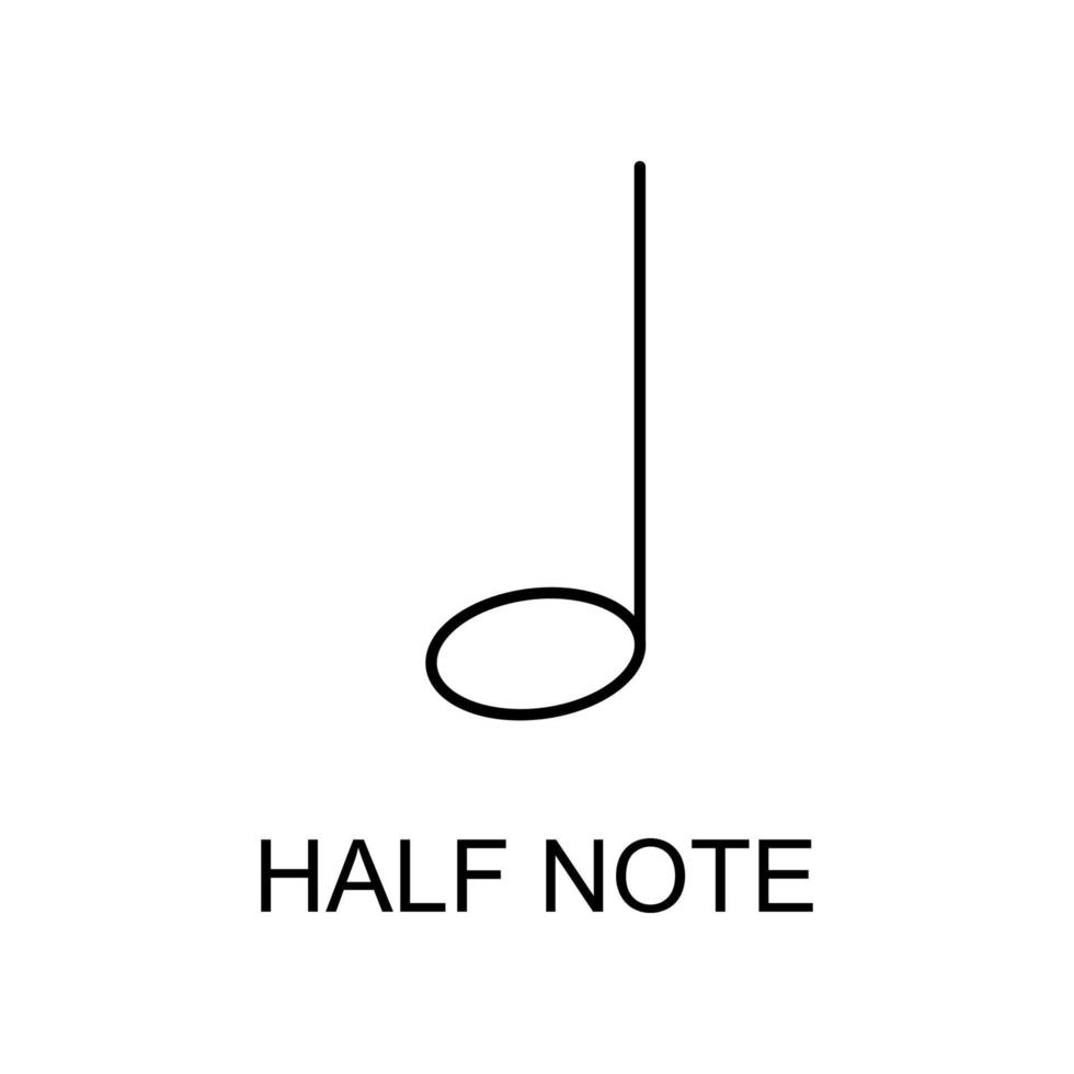 Half note vector icon