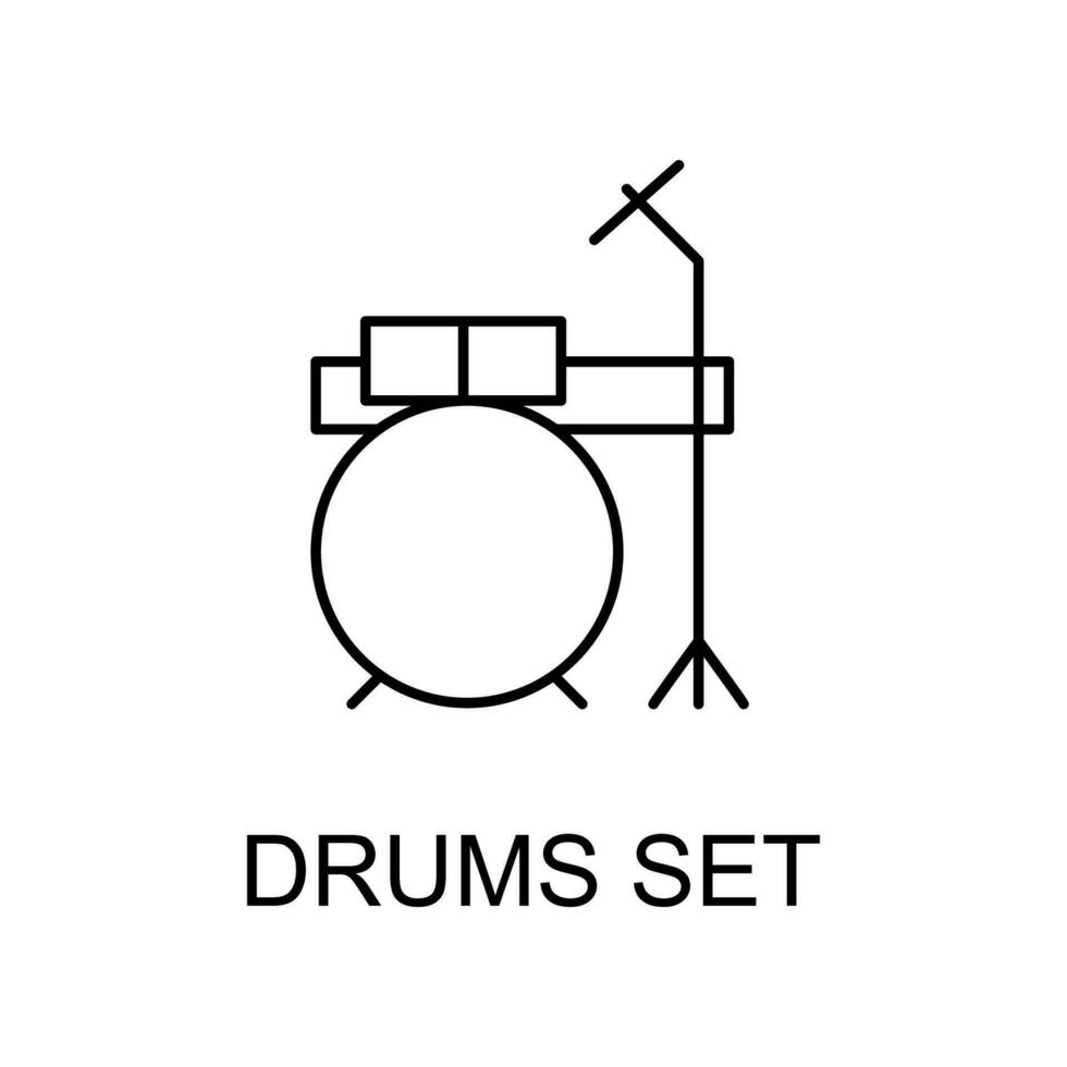 drums set vector icon